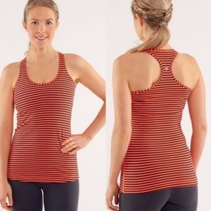 Lululemon CRB orange striped Cool Racerback Tank